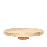 Homla Sjal Mango Wooden Platter Natural on leg33X7 Cm